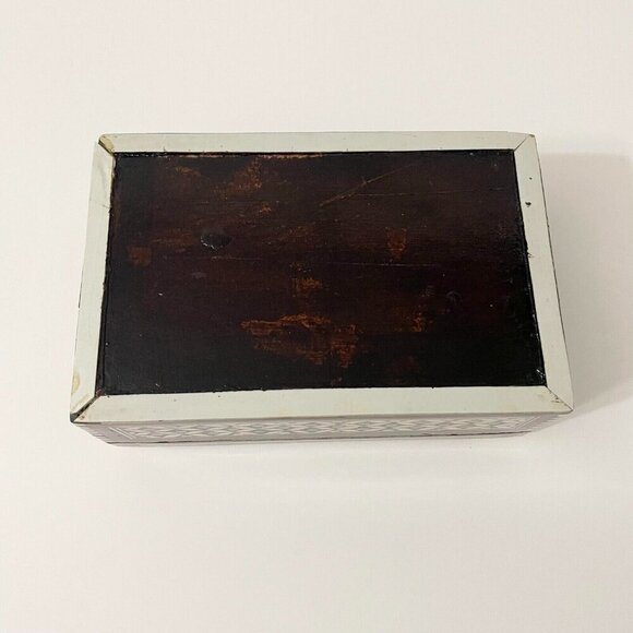Vintage Wooden Jewelry Box Micro Mosaic Unmarked - Picture 9 of 16